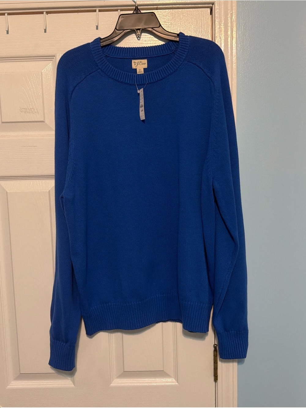 NWT —J. Crew Men's Size XL Crewneck Sweater in Cobalt Blue